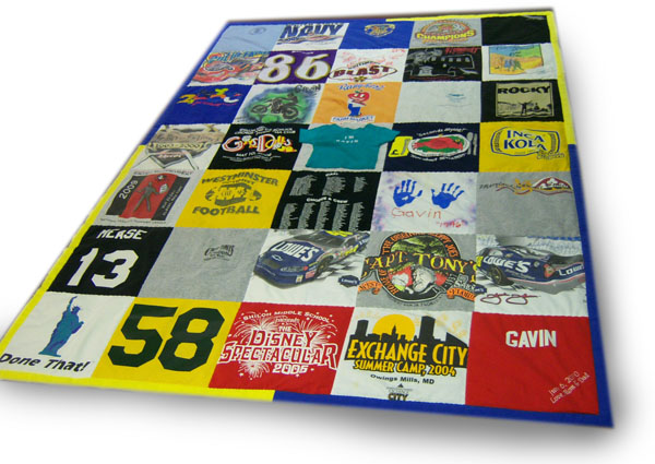 First original T-shirt Quilt also known as a "Memory Quilt"