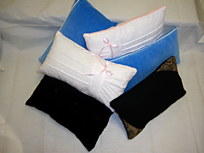 Memory pillows from Mom's clothing for all her grandchildren - Great Mother's Day gifts.